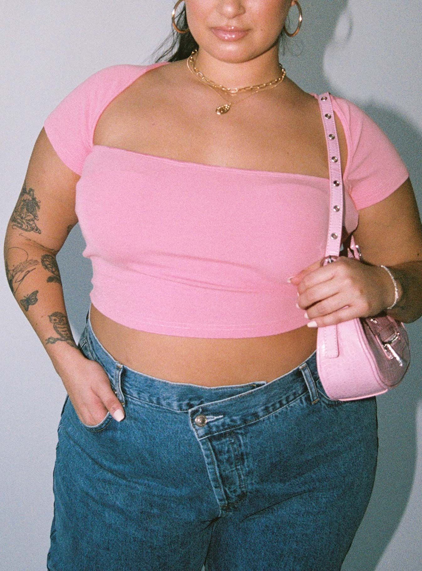 Dianne Top Pink Curve sold by Princess Polly
