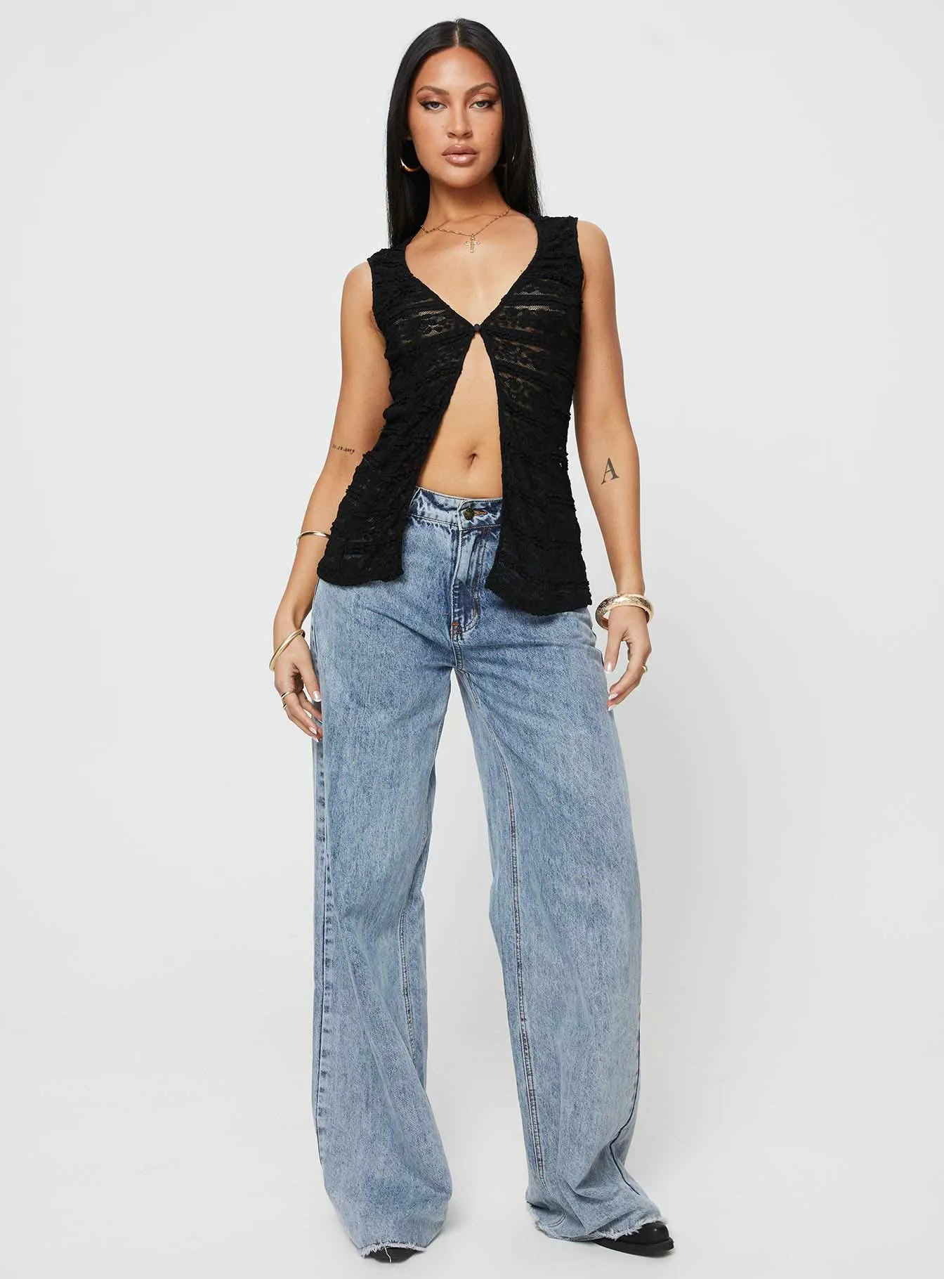 Olsen Vest Onyx sold by Princess Polly product image thumbnail 3