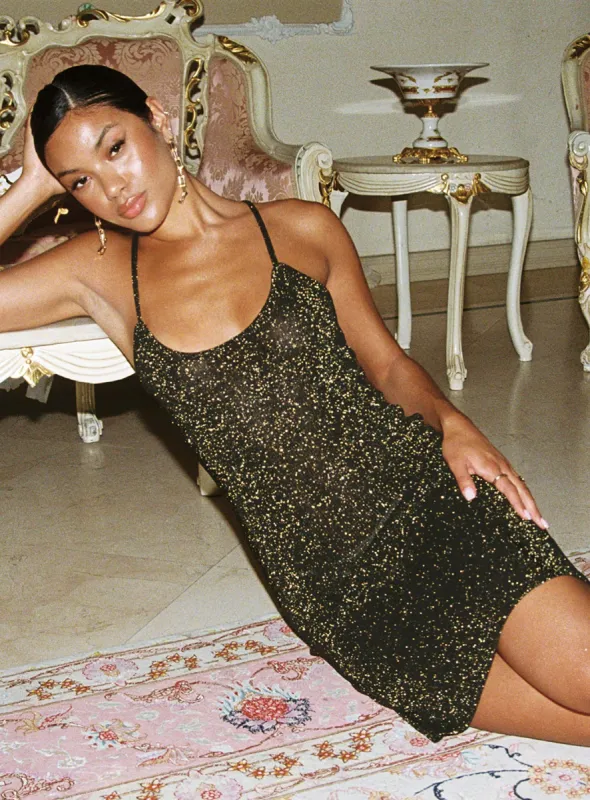 Maver Mini Dress Black sold by Princess Polly