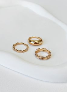Tamarose Ring Set Gold sold by Princess Polly