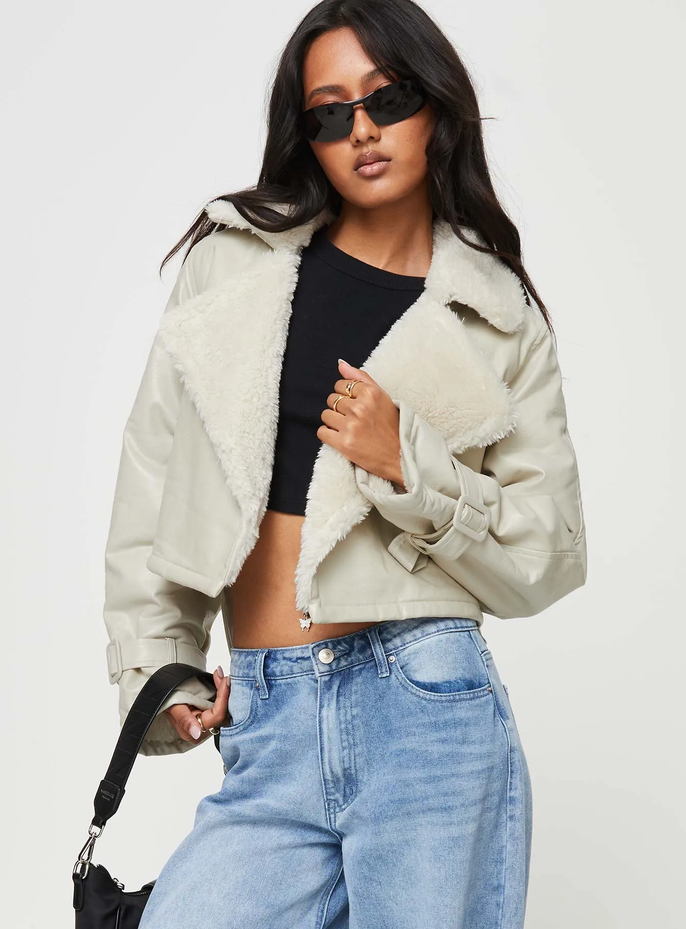 Off Duty Jacket Cream sold by Princess Polly product image thumbnail 2
