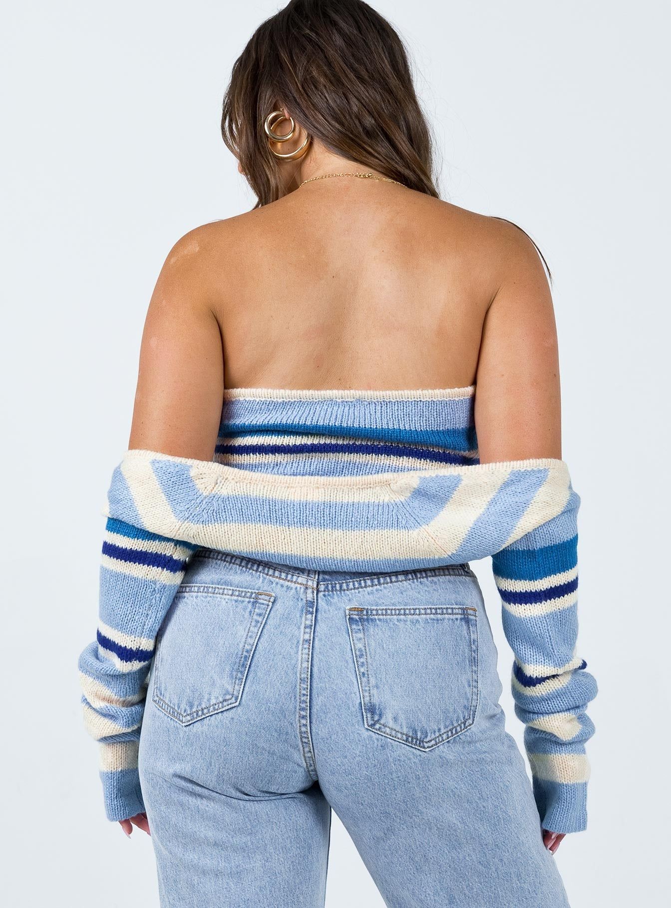 Serafini Bolero Knit Top Blue sold by Princess Polly product image thumbnail 5