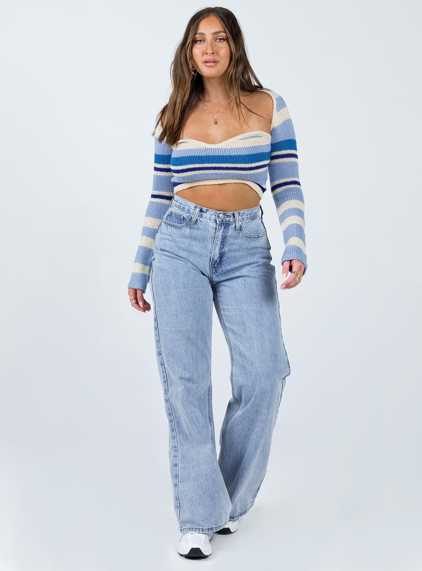 Serafini Bolero Knit Top Blue sold by Princess Polly product image thumbnail 3