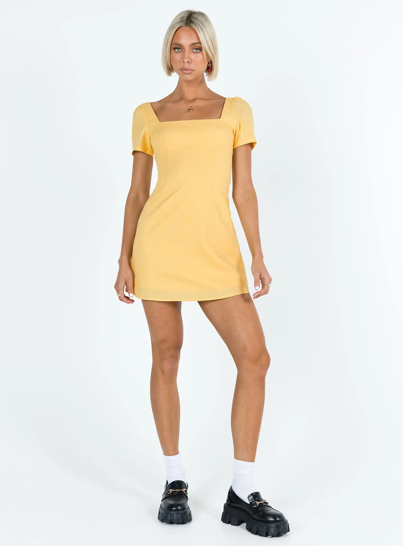 Hastings Mini Dress Yellow sold by Princess Polly product image thumbnail 3