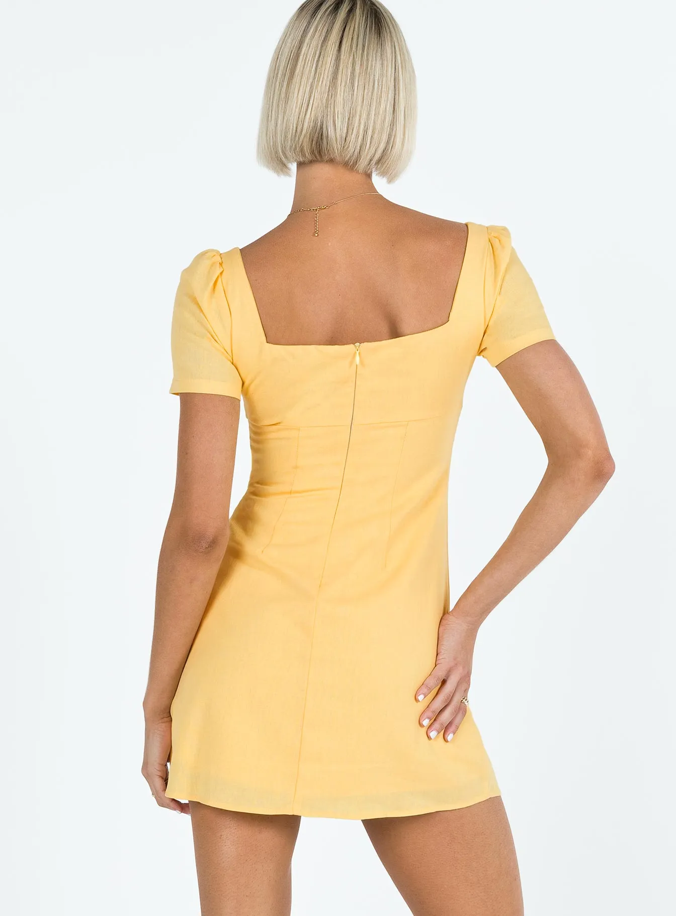 Hastings Mini Dress Yellow sold by Princess Polly product image thumbnail 5