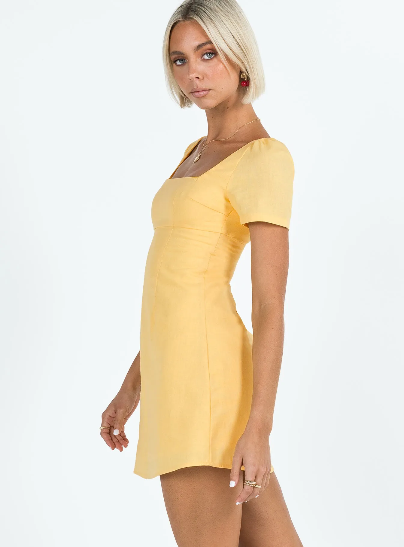 Hastings Mini Dress Yellow sold by Princess Polly product image thumbnail 4