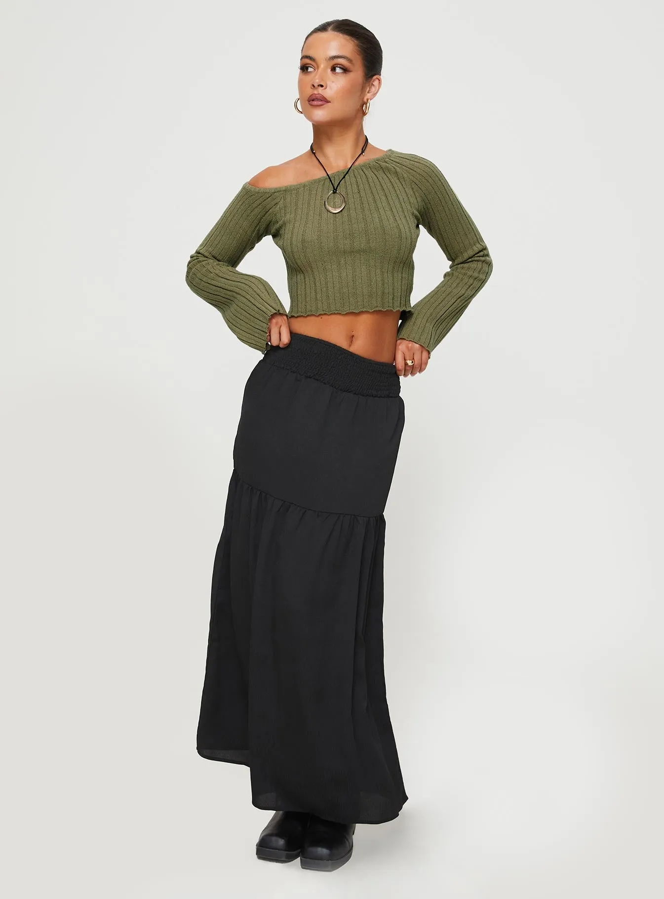 Dion Maxi Skirt Black sold by Princess Polly product image thumbnail 2