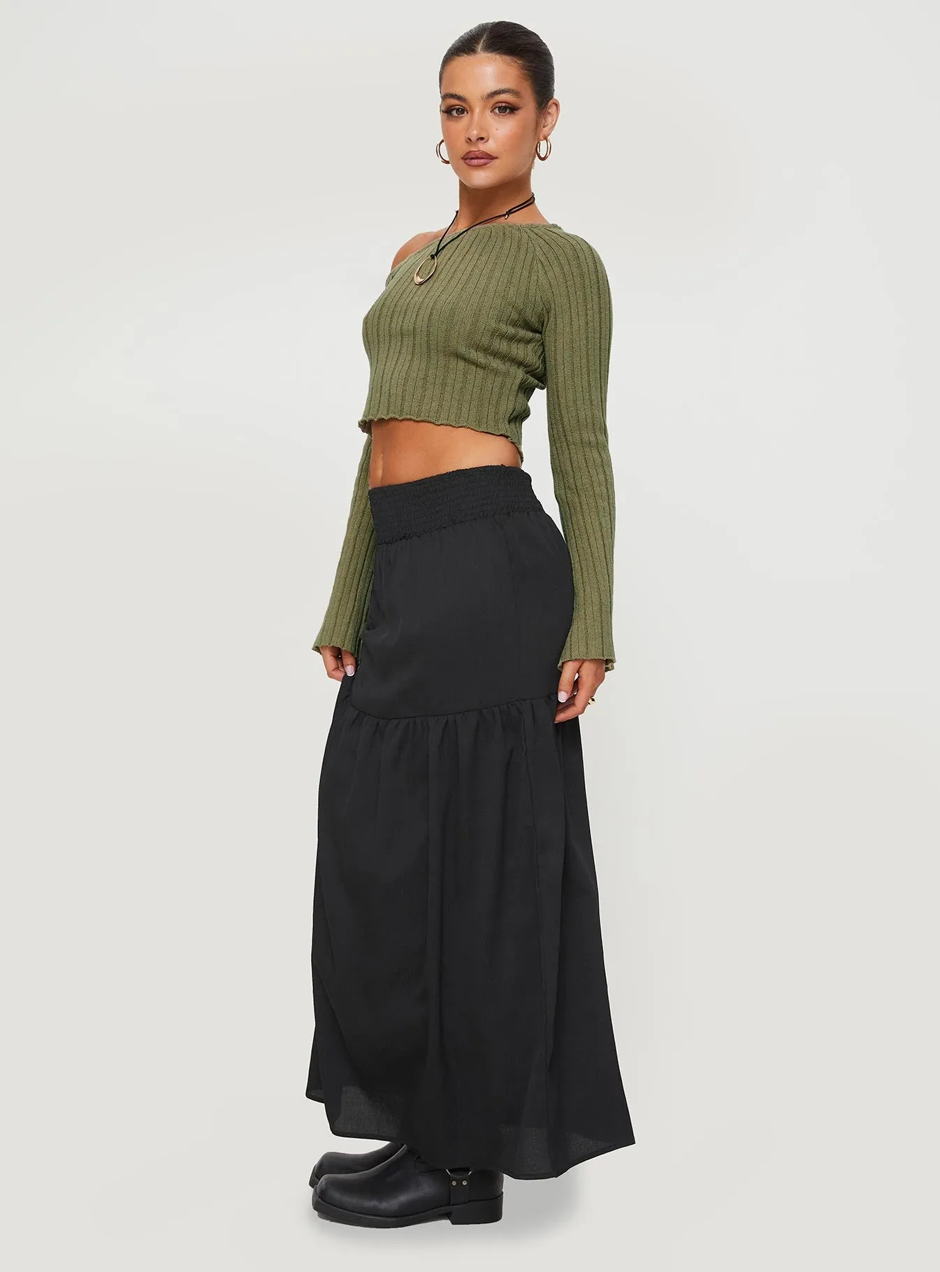 Dion Maxi Skirt Black sold by Princess Polly product image thumbnail 4