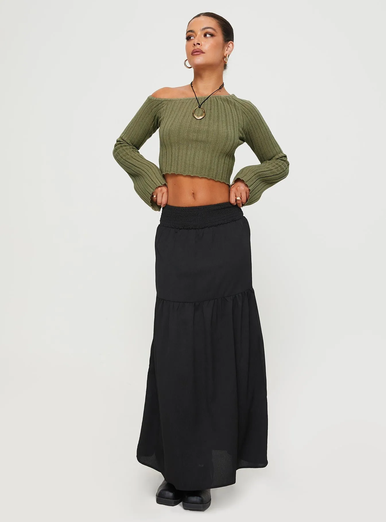 Dion Maxi Skirt Black sold by Princess Polly product image thumbnail 3
