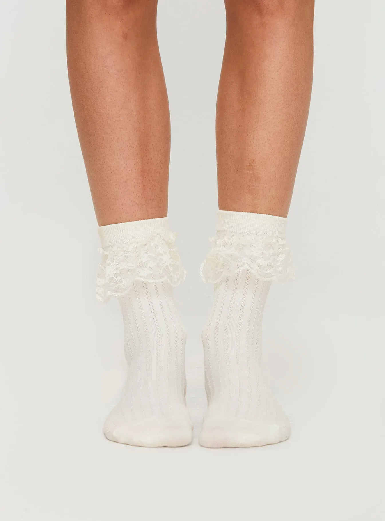 Josefina Frill Sock White sold by Princess Polly product image thumbnail 2