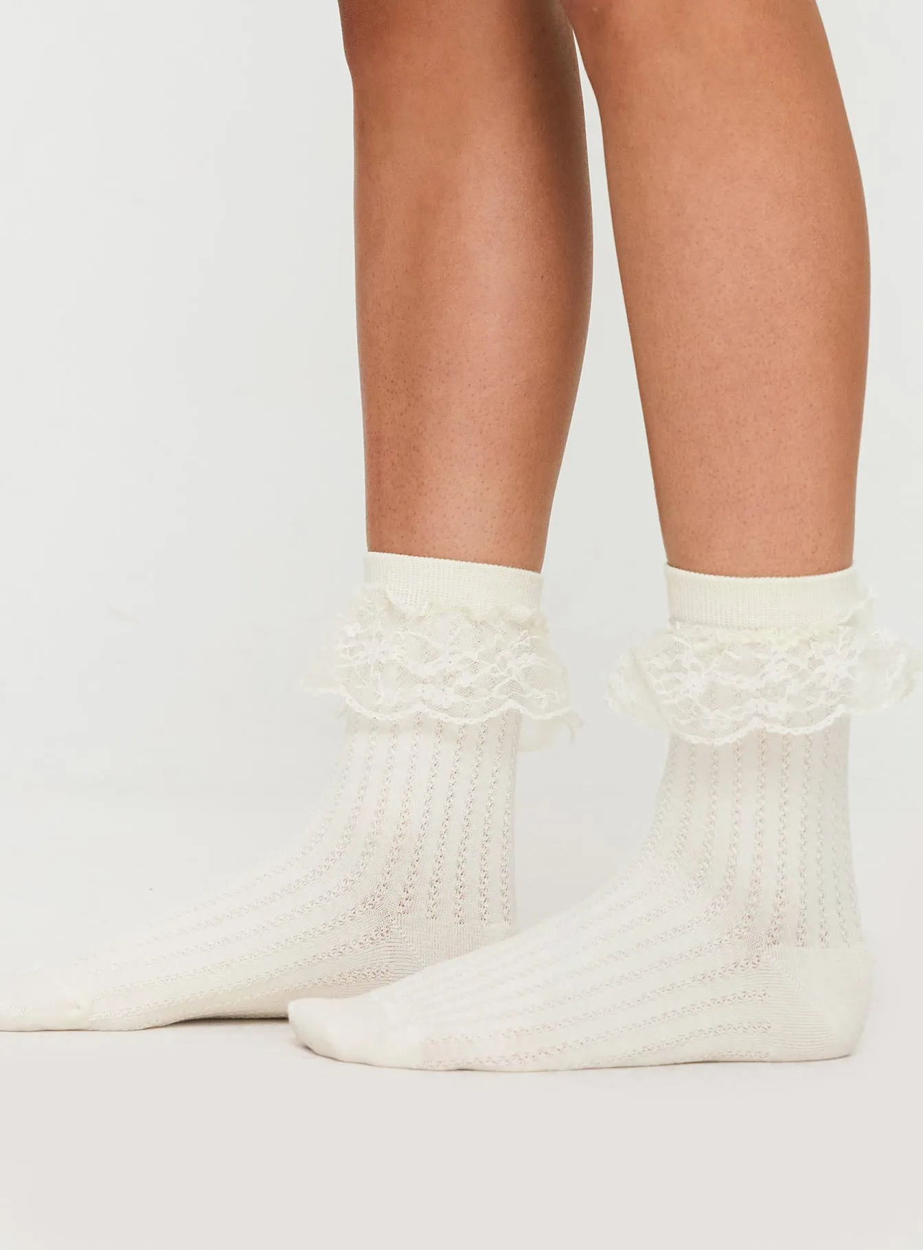 Josefina Frill Sock White sold by Princess Polly product image thumbnail 3