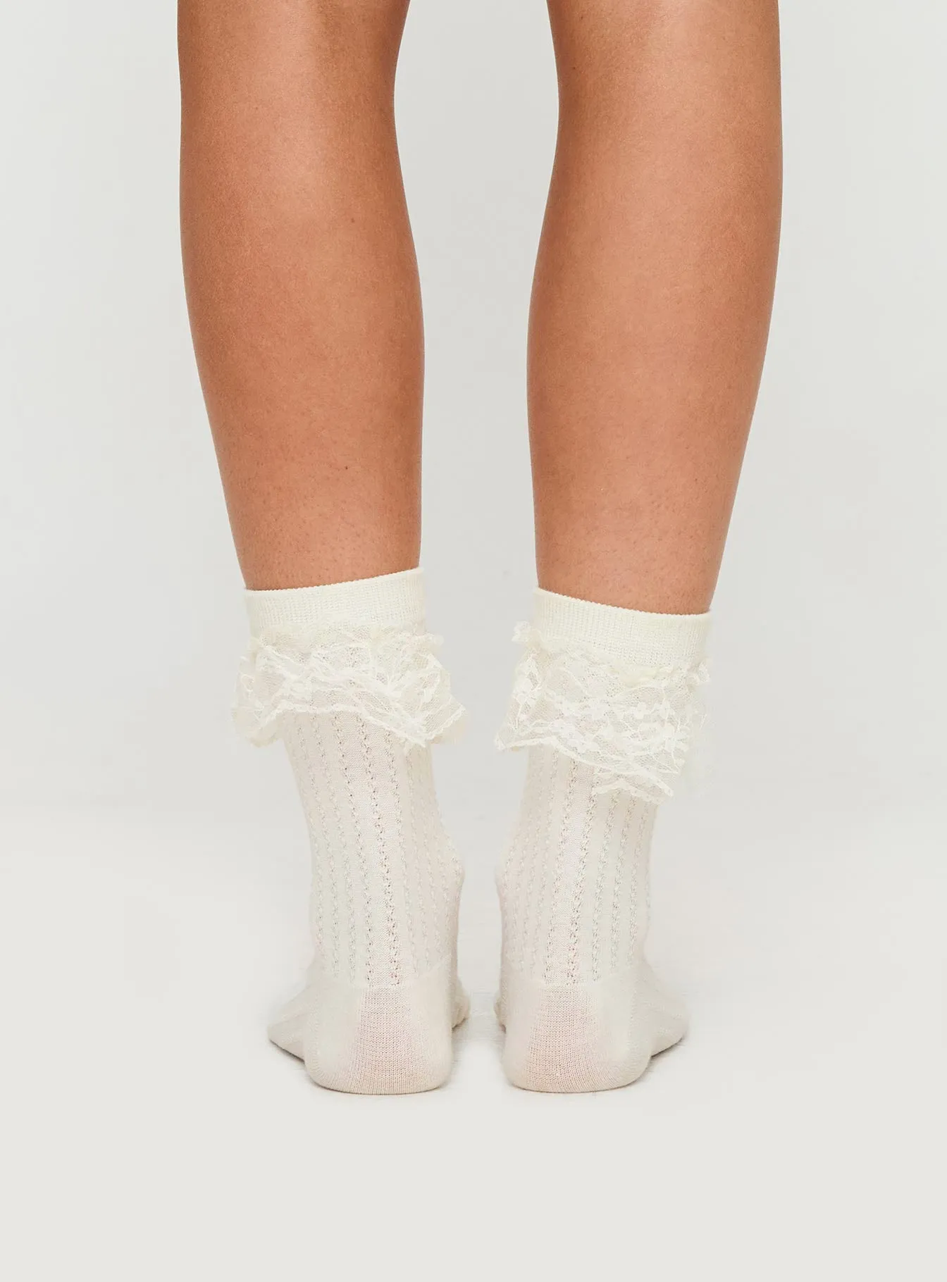 Josefina Frill Sock White sold by Princess Polly product image thumbnail 4
