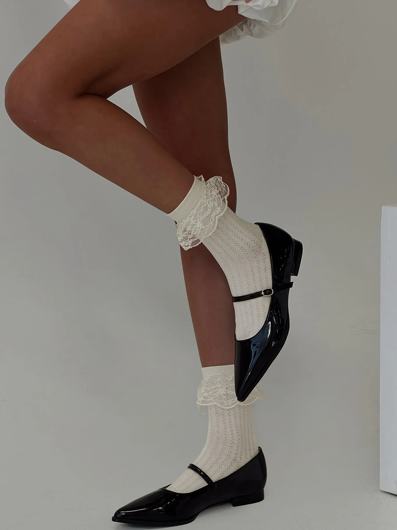 Josefina Frill Sock White sold by Princess Polly