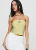 Fiji Strapless Top Yellow sold by Princess Polly