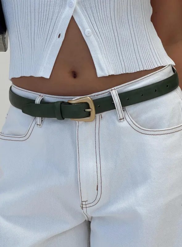Rowland Belt Green sold by Princess Polly