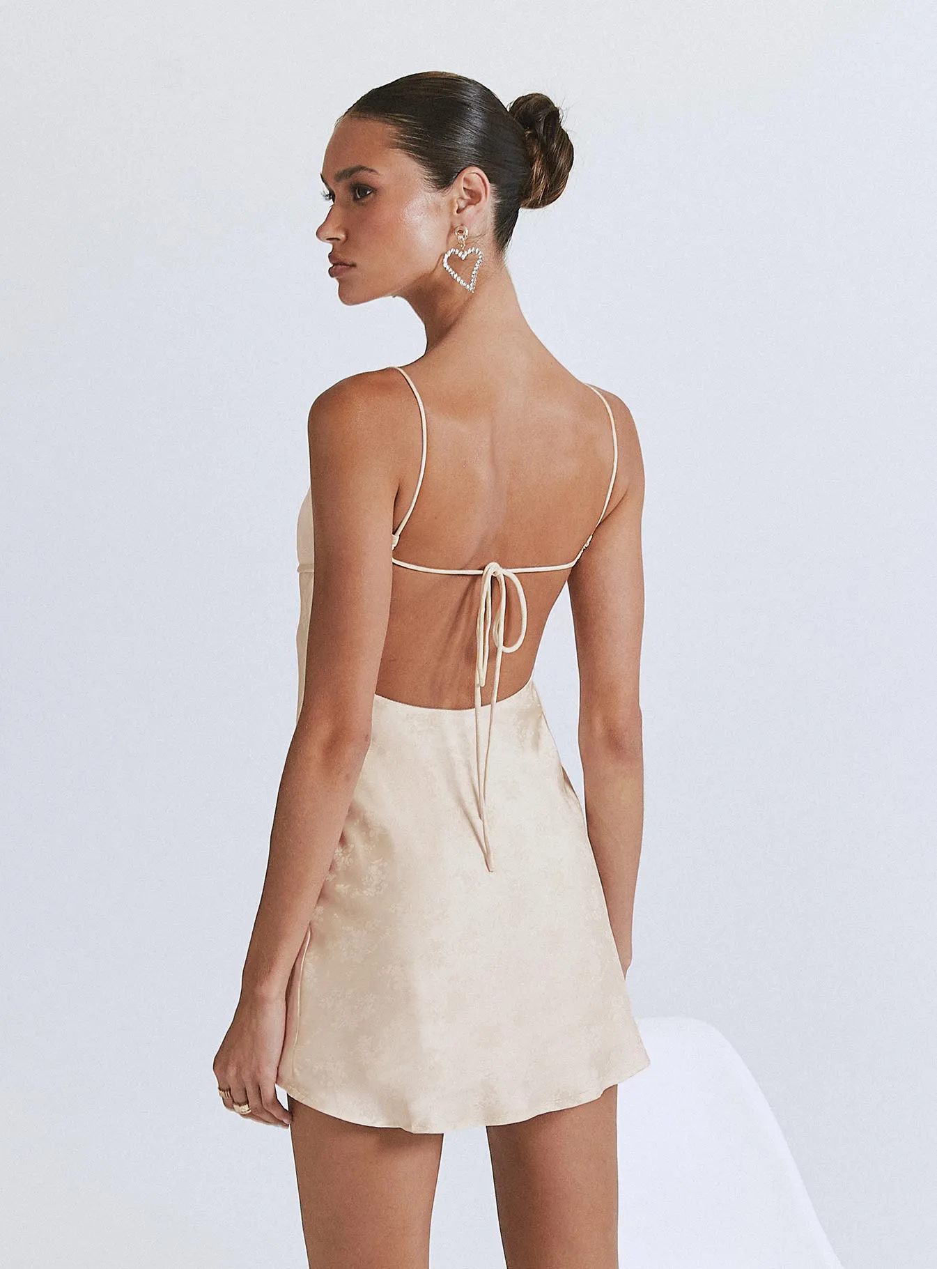 Clemence Mini Dress Champagne sold by Princess Polly product image thumbnail 4