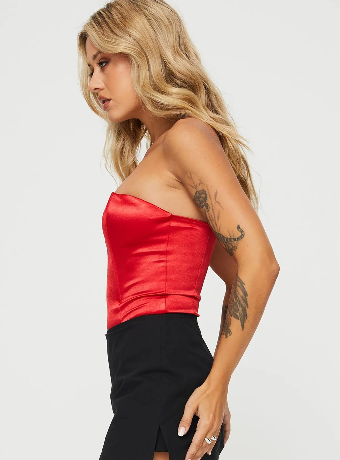 Huttley Bodysuit Red sold by Princess Polly product image thumbnail 4