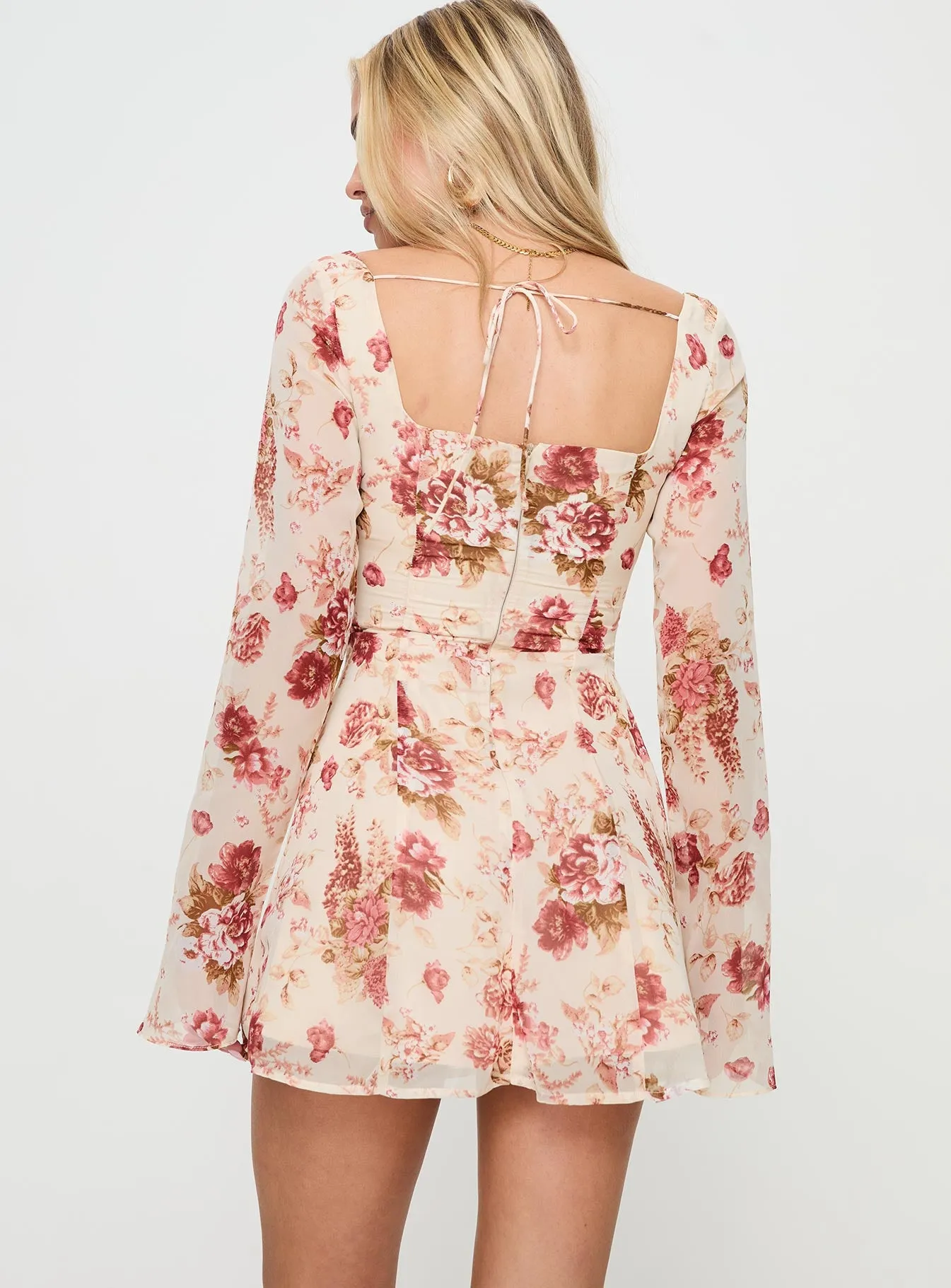 Valentin Long Sleeve Mini Dress Floral sold by Princess Polly product image thumbnail 5