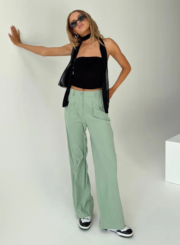 Archer Pants Basil sold by Princess Polly