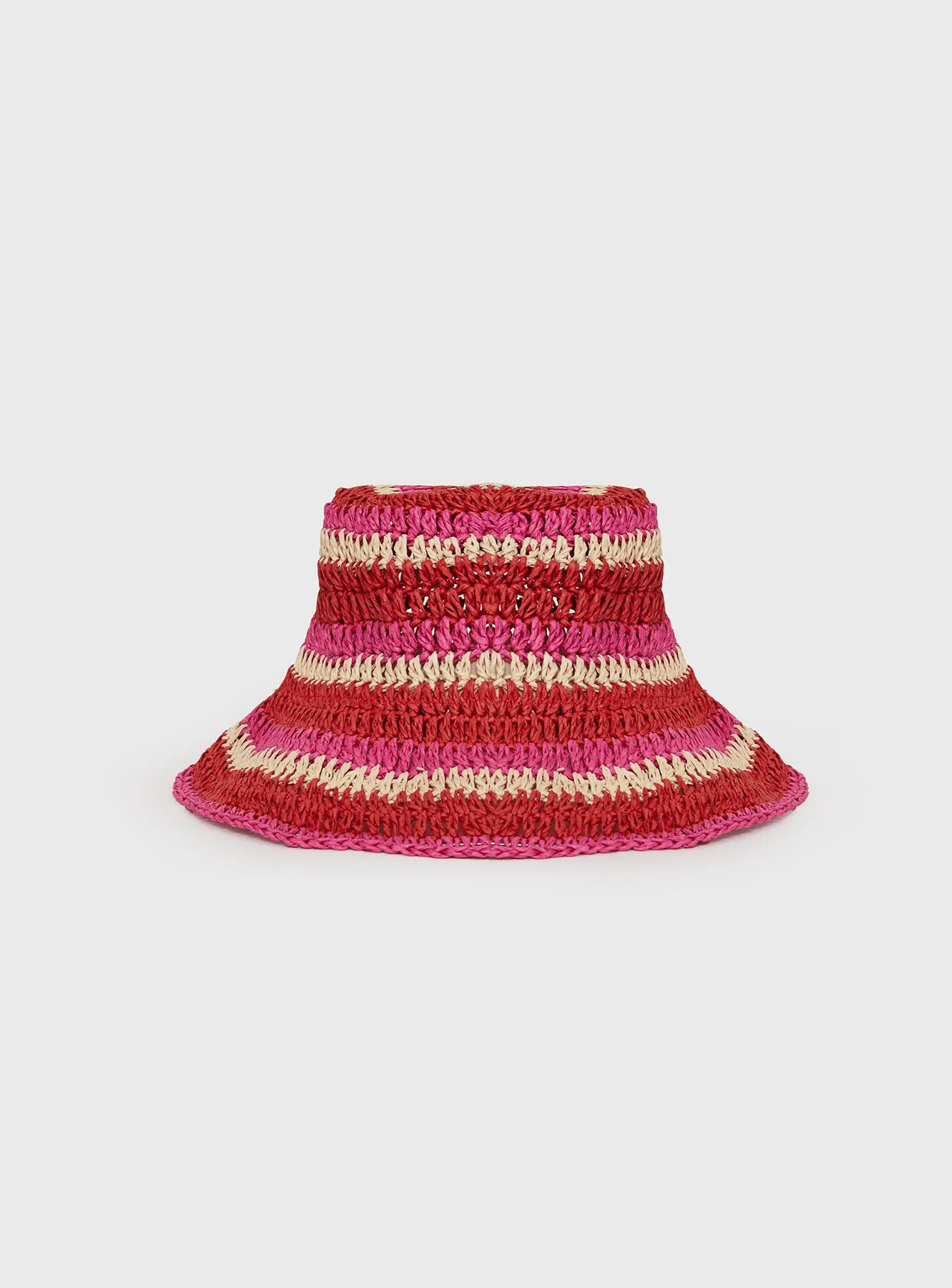 Alonza Crochet Bucket Hat Pink/red sold by Princess Polly product image thumbnail 2