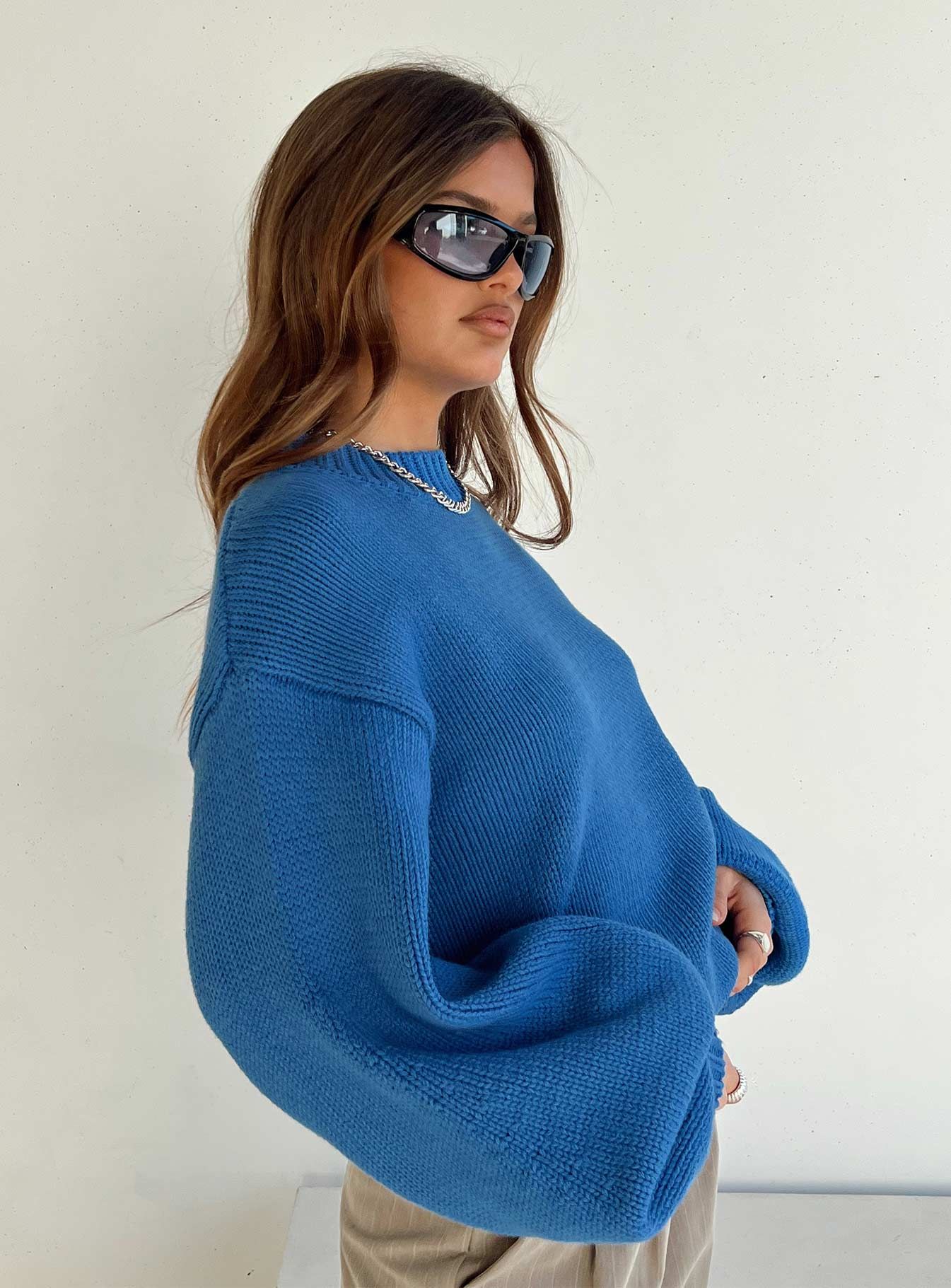 Harmony Knit Sweater Blue sold by Princess Polly product image thumbnail 5