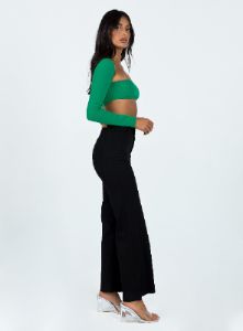 Vamp Wide Leg Denim Jeans Black sold by Princess Polly