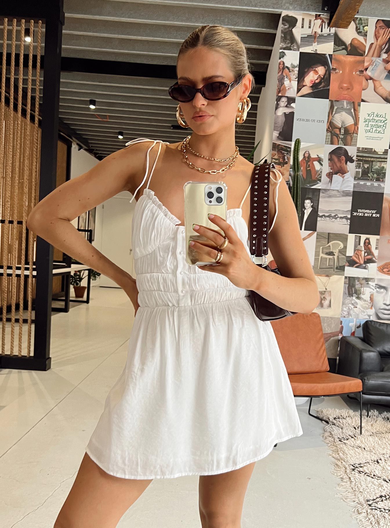 Briley Mini Dress White sold by Princess Polly