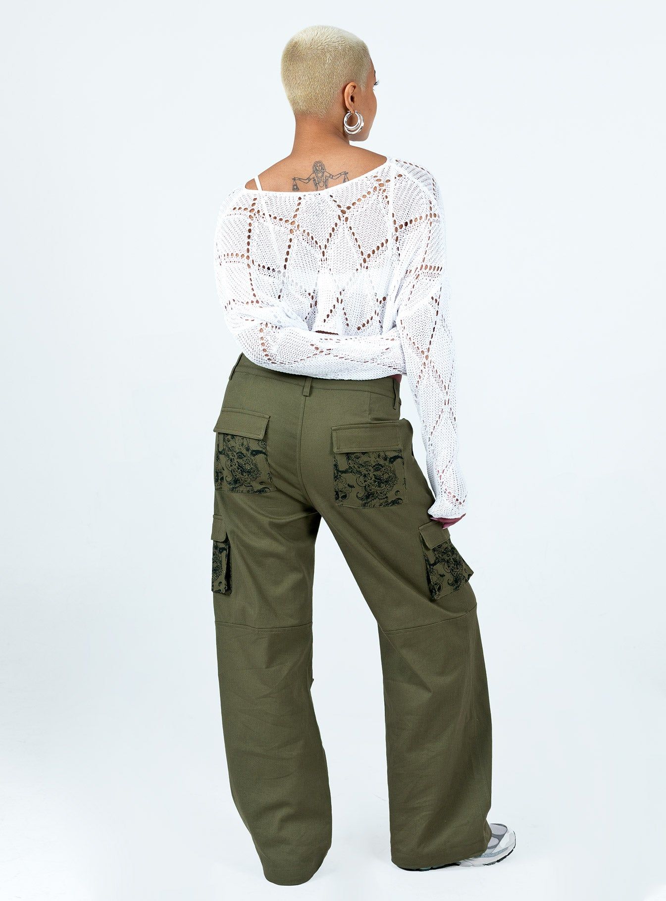 Paisley Tattoo Cargo Pants Khaki sold by Princess Polly product image thumbnail 5