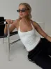 Ezekiel Nylon Top White sold by Princess Polly
