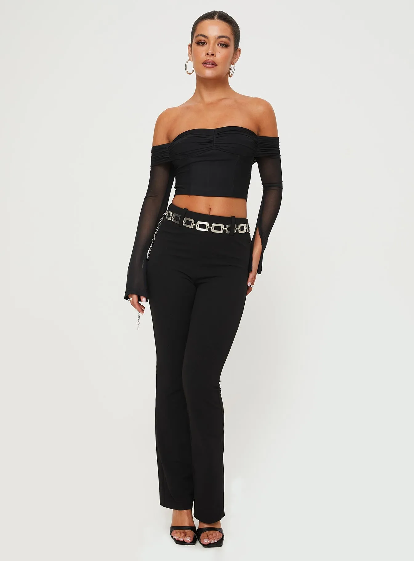 Botello Off The Shoulder Top Black sold by Princess Polly product image thumbnail 3