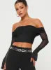 Botello Off The Shoulder Top Black sold by Princess Polly