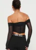 Botello Off The Shoulder Top Black sold by Princess Polly