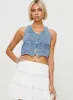 Thayer Denim Vest Top Mid Blue sold by Princess Polly