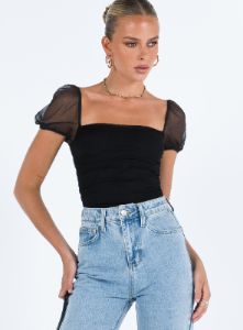 Dostan Bodysuit Black sold by Princess Polly