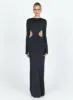 Heuston Backless Maxi Dress Black sold by Princess Polly