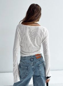 Barbaro Long Sleeve Top White sold by Princess Polly