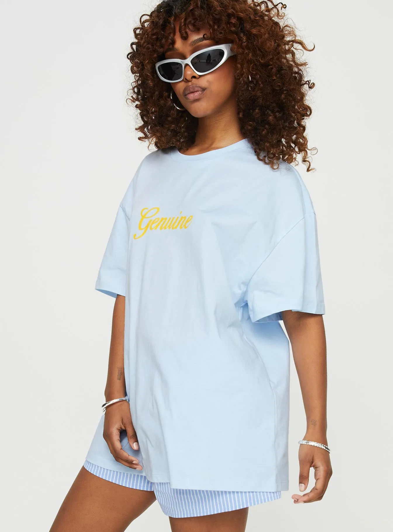 Genuine Oversized Tee Blue sold by Princess Polly product image thumbnail 4