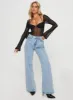 Dyer Sheer Sleeve Bodysuit Black sold by Princess Polly