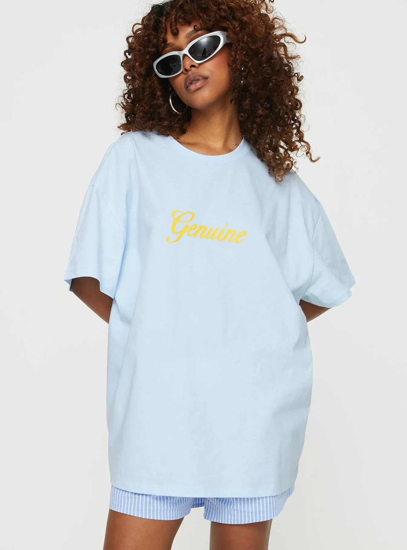 Genuine Oversized Tee Blue sold by Princess Polly product image thumbnail 2