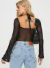 Dyer Sheer Sleeve Bodysuit Black sold by Princess Polly
