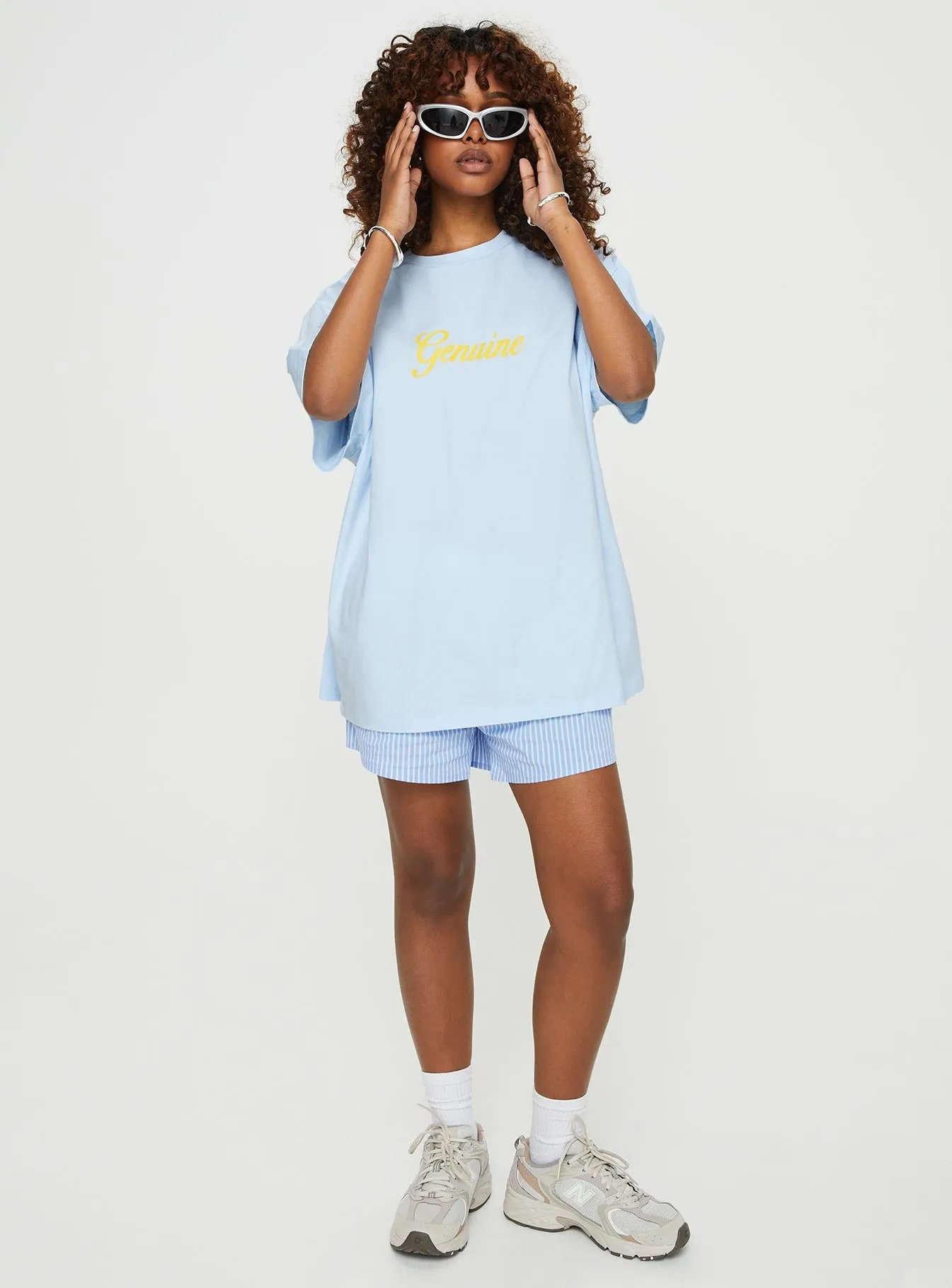 Genuine Oversized Tee Blue sold by Princess Polly product image thumbnail 3