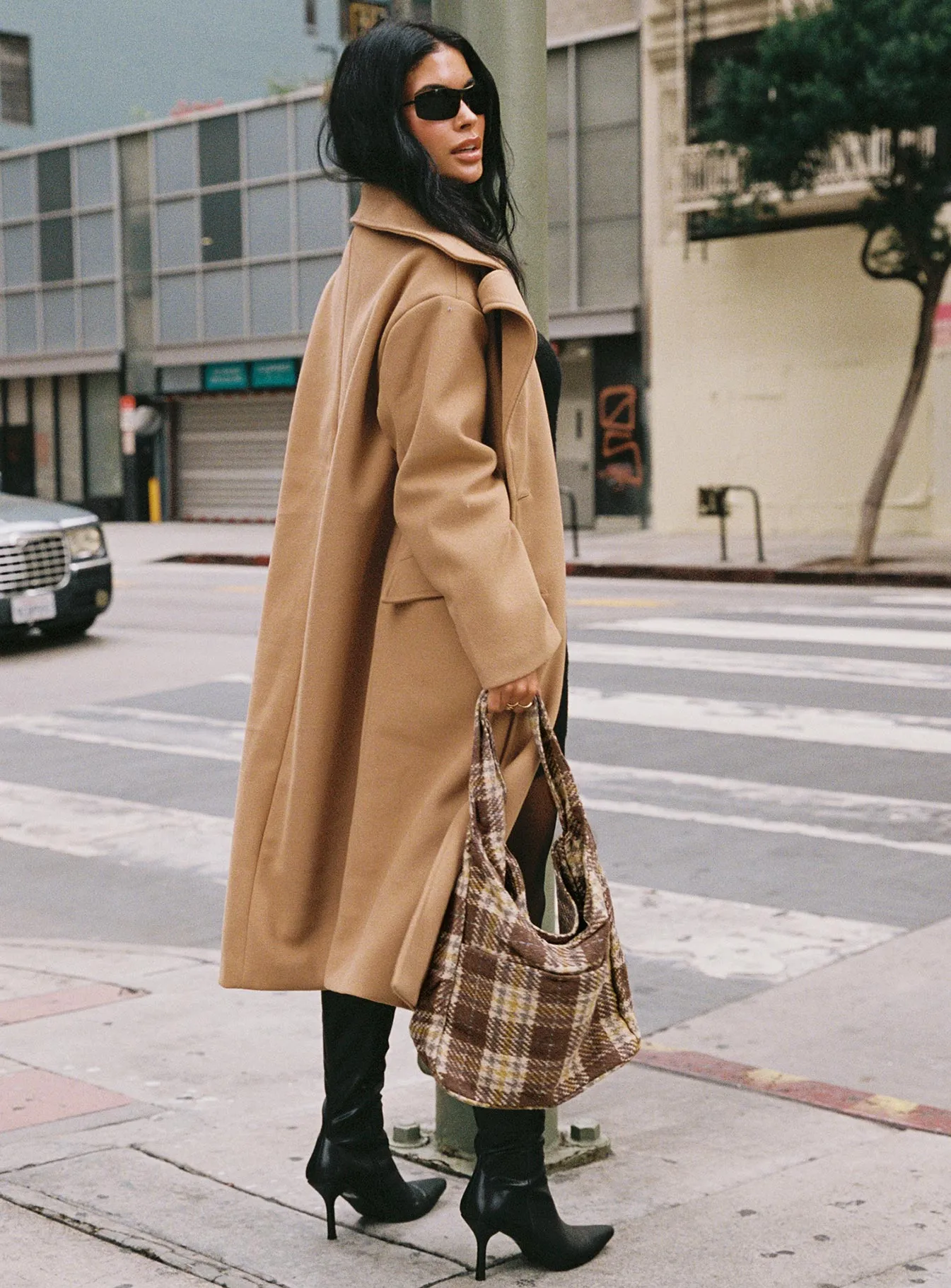 Inferno Longline Coat Camel sold by Princess Polly product image thumbnail 4