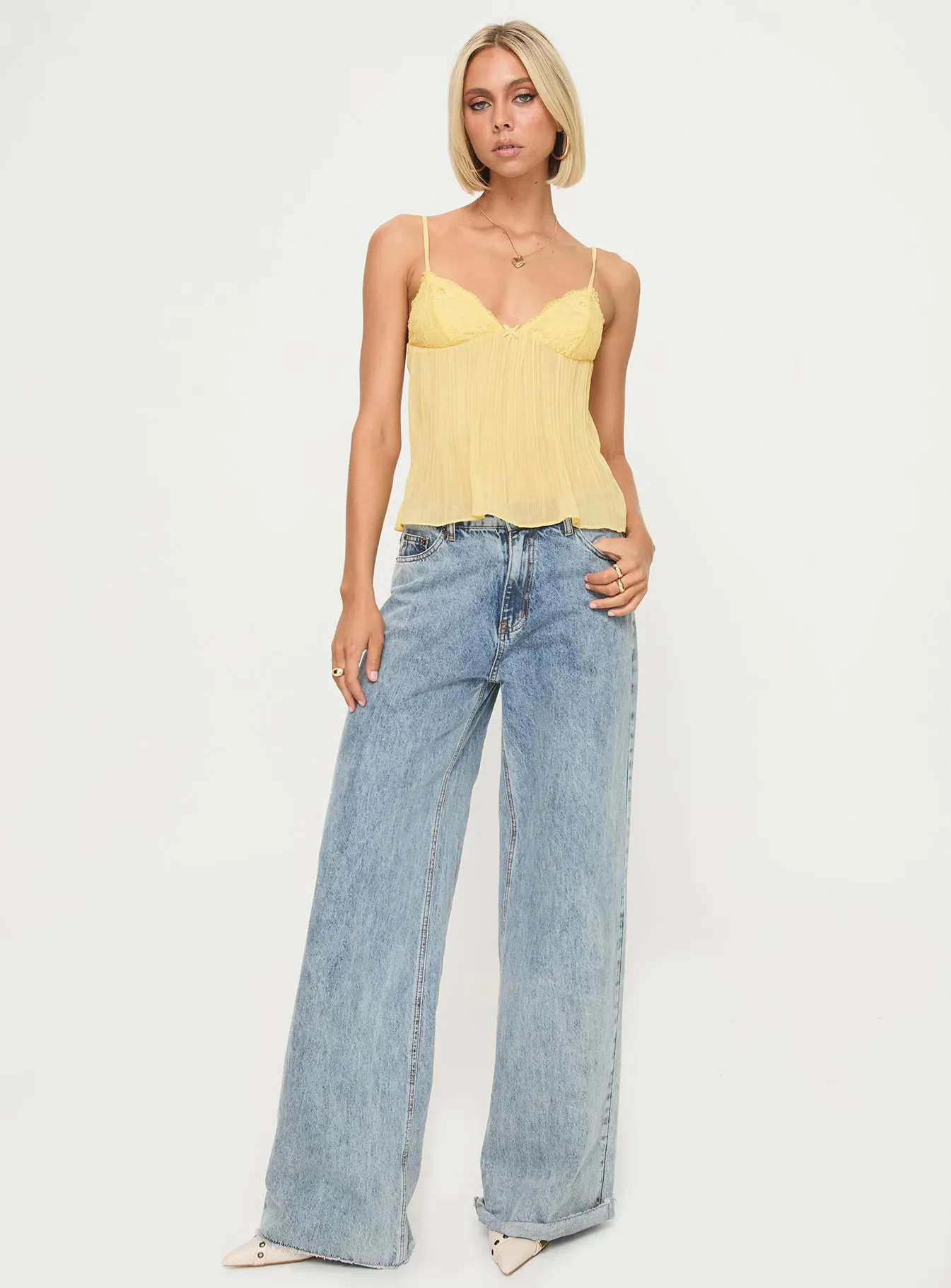 Zami Pleat Top Lemon sold by Princess Polly product image thumbnail 3