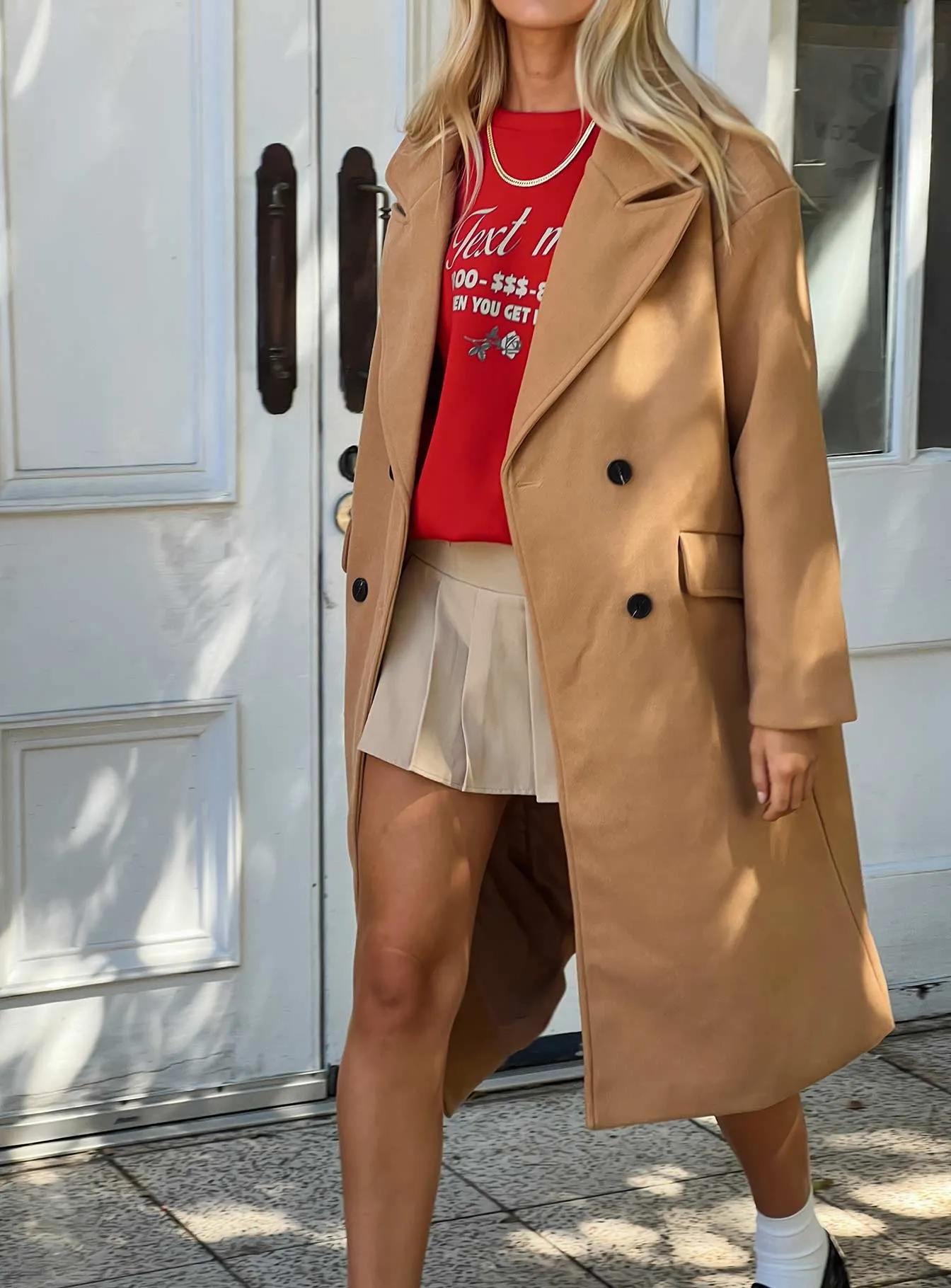 Inferno Longline Coat Camel sold by Princess Polly product image thumbnail 2