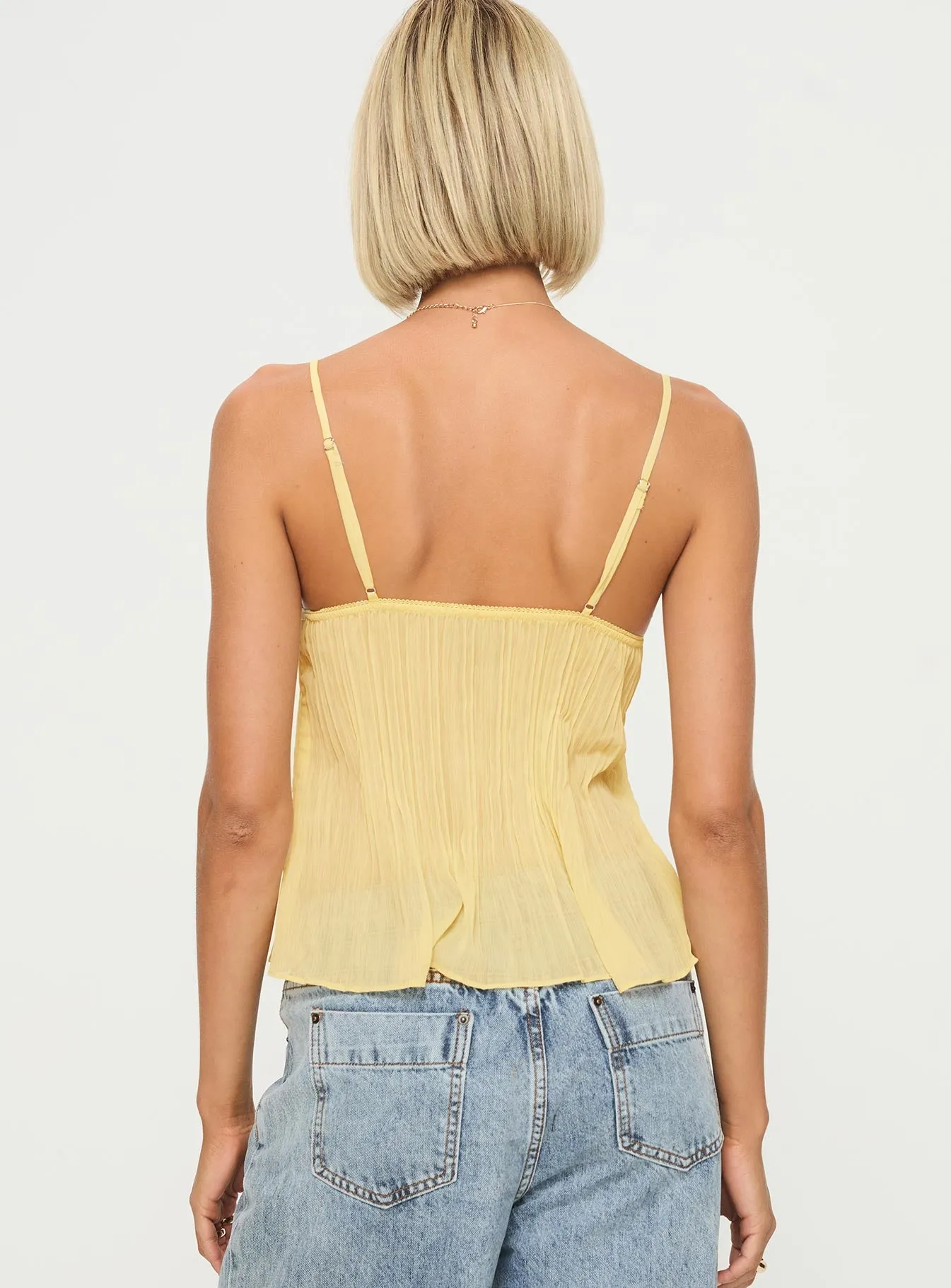Zami Pleat Top Lemon sold by Princess Polly product image thumbnail 5