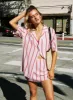 Caraliia Shirt Pink Stripe sold by Princess Polly