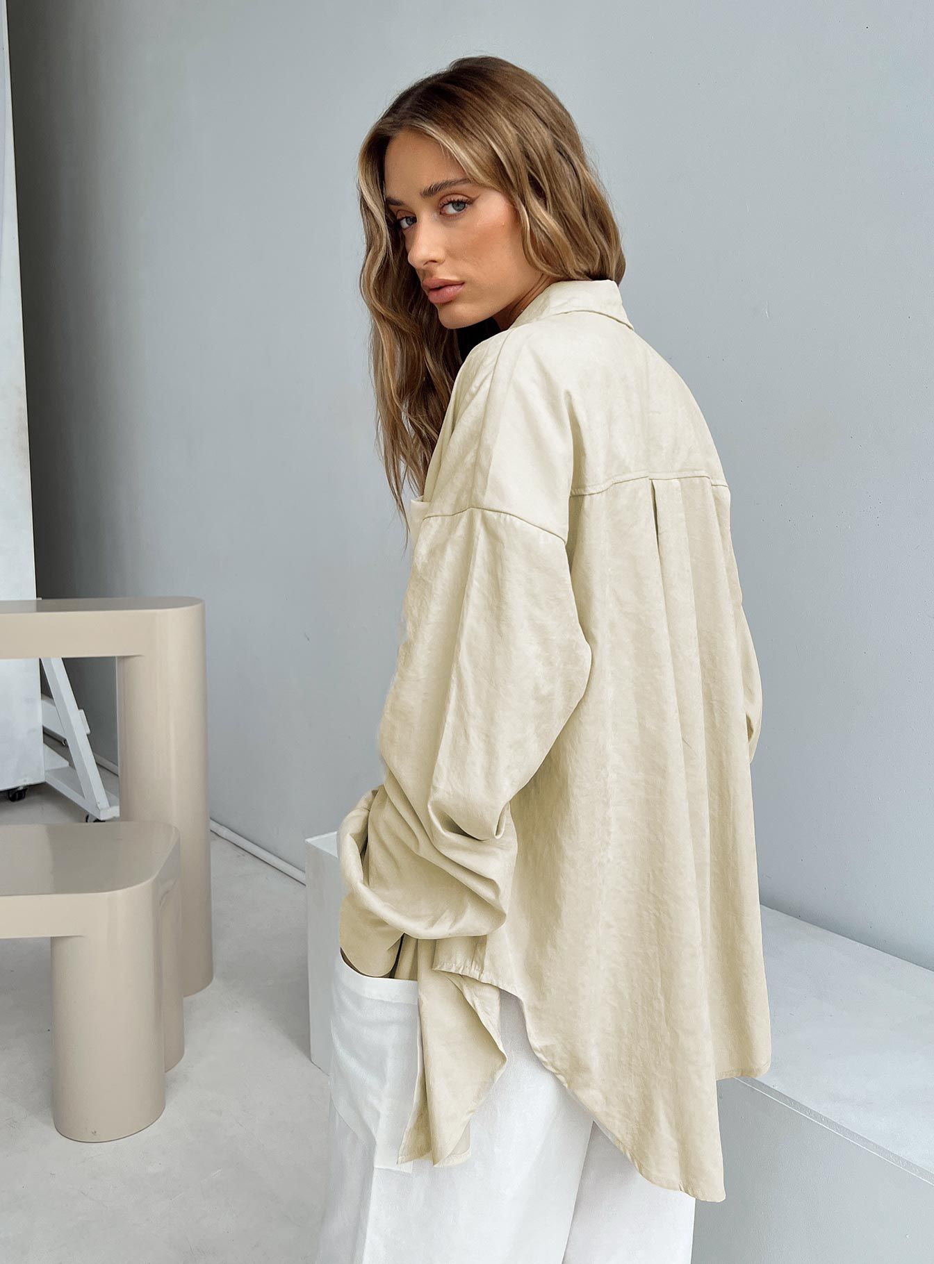 Baywood Shirt Beige sold by Princess Polly product image thumbnail 4