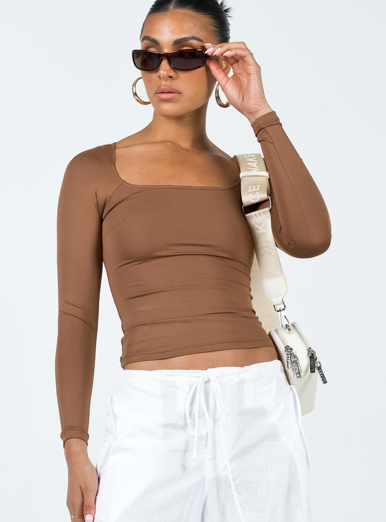 Powell Long Sleeve Top Brown sold by Princess Polly product image thumbnail 2
