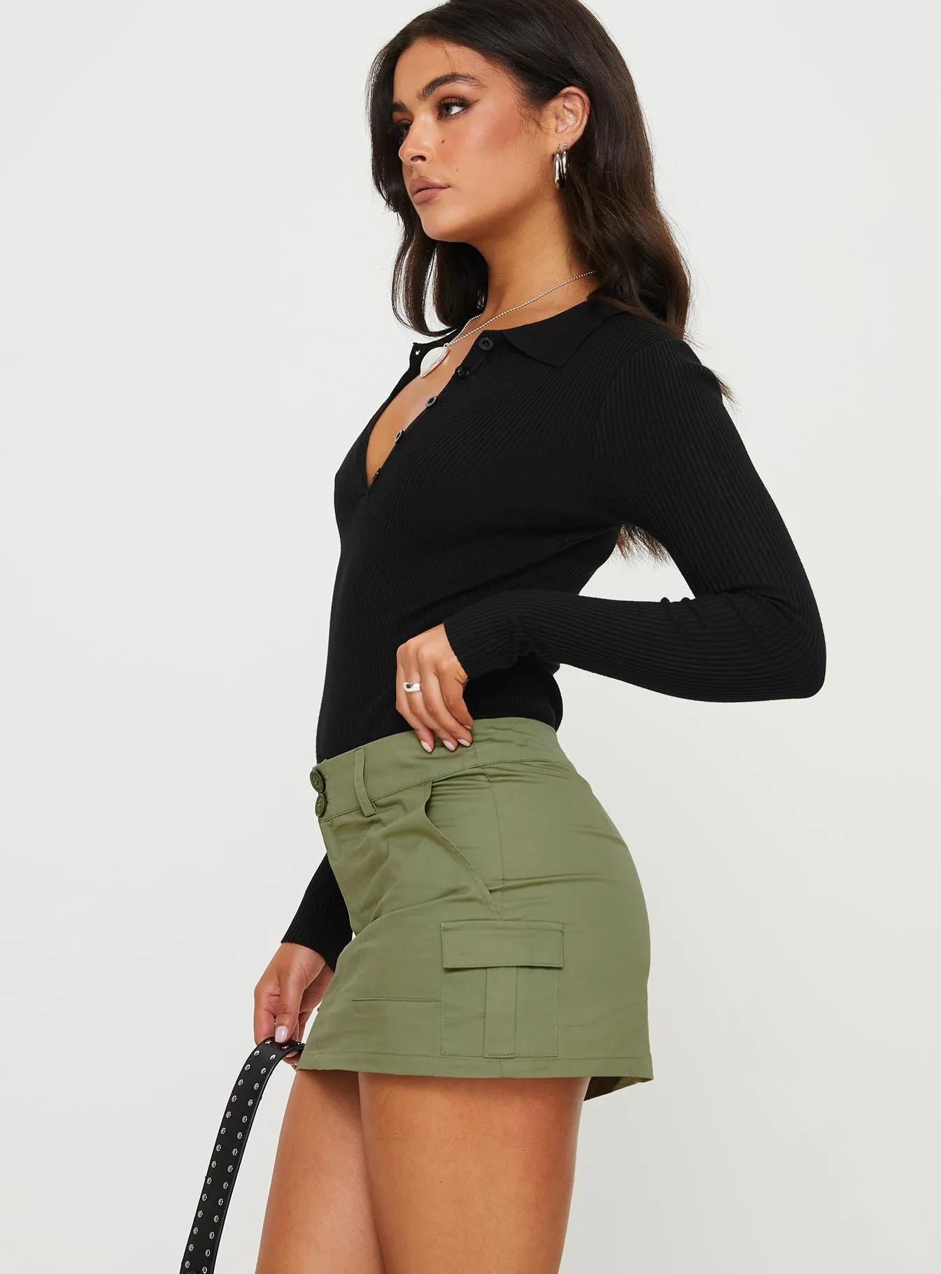Jameson Mini Skirt Green sold by Princess Polly product image thumbnail 4