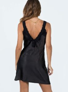 Walta Mini Dress Black sold by Princess Polly